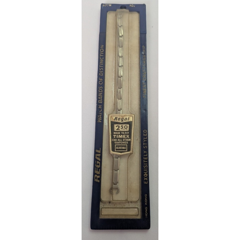 Regal 250 Watch Band Mens OS Silver New Vintage Adjustable Timex Compatible